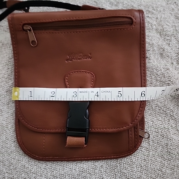Leather Vintage L.L. Bean Crossbody Bag Travel Organizer & Passport Holder - Picture 6 of 7
